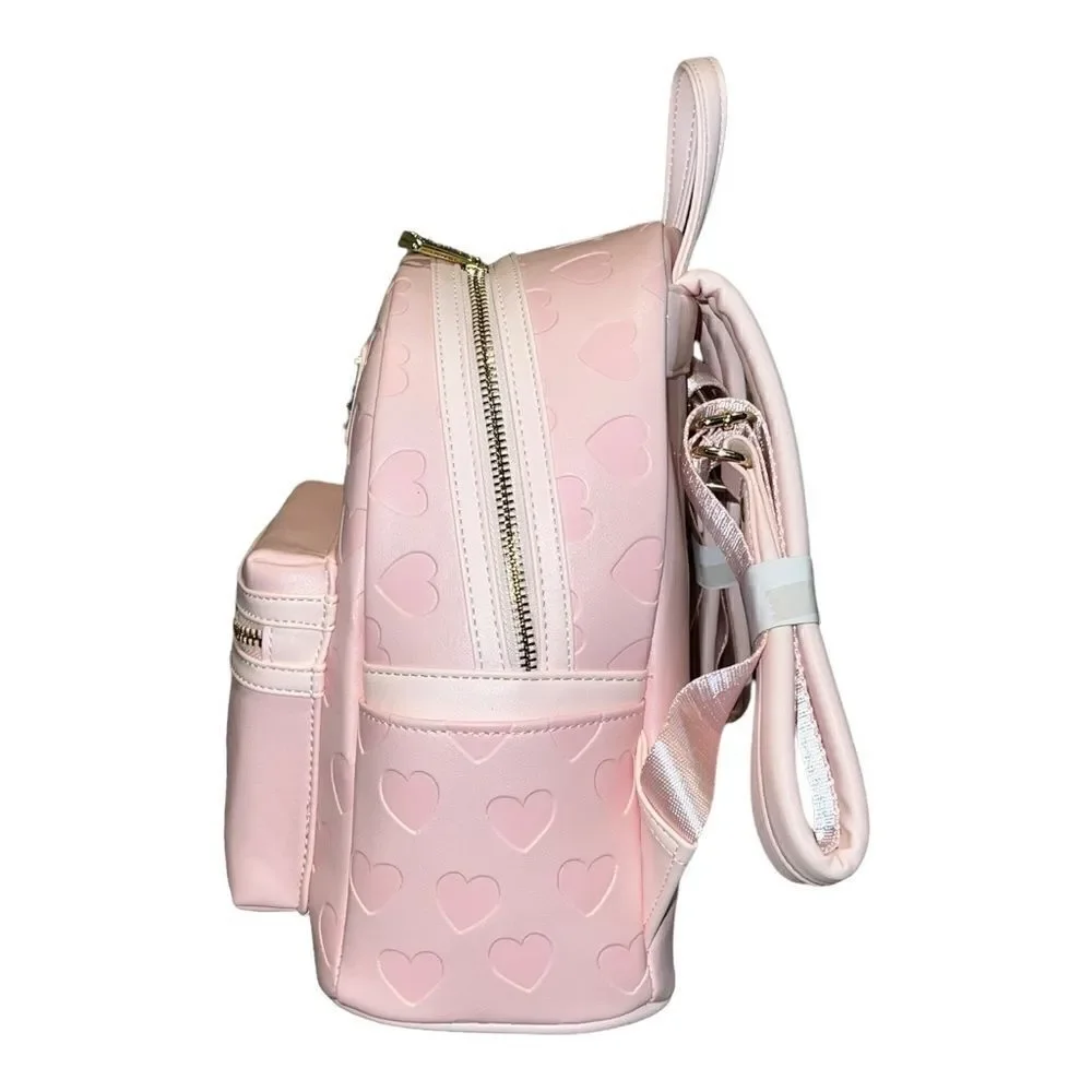 Disney Loungefly Stitch Loves Angel Pink Valentines Mini Backpack RARE NWT
